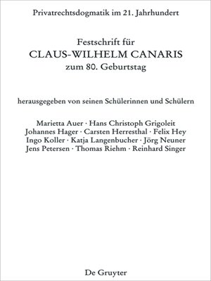 cover image of Privatrechtsdogmatik im 21. Jahrhundert
